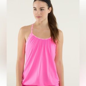 Pink Lululemon Tank Top 6 Built-In Bra No Limits